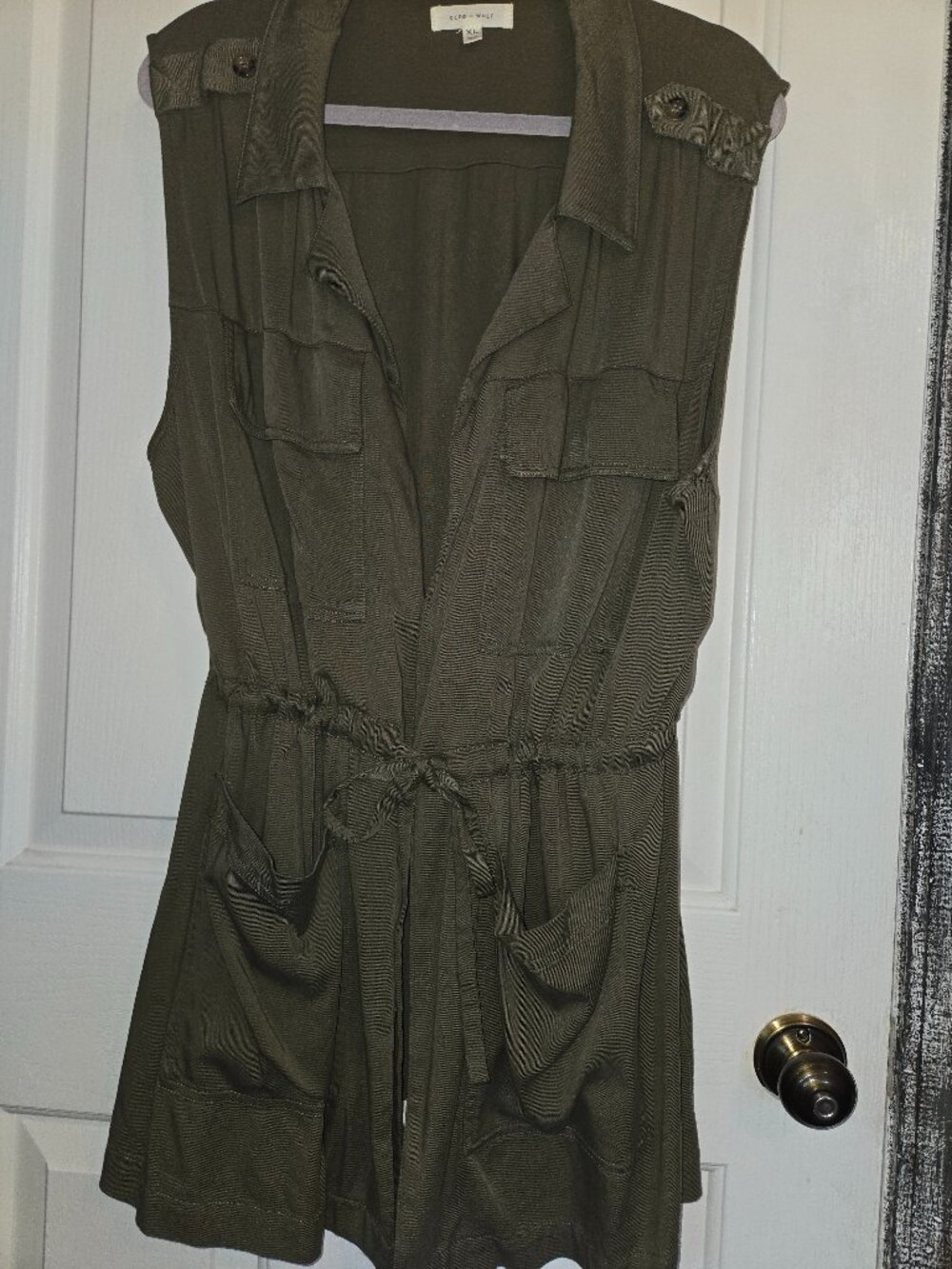 Cleo + Wolf Olive Vest